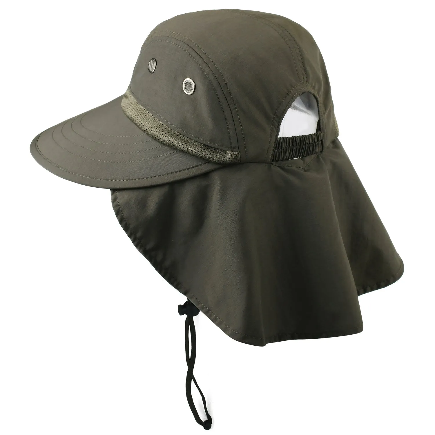 Camptrace Summer Ponytail Wide Brim Sun hat Outdoor Drop Shipping SH056