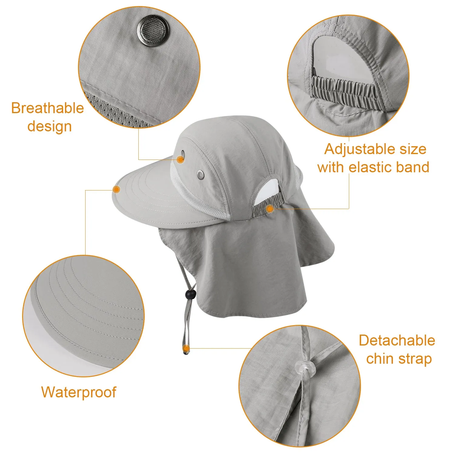 Camptrace Summer Ponytail Wide Brim Sun hat Outdoor Drop Shipping SH056