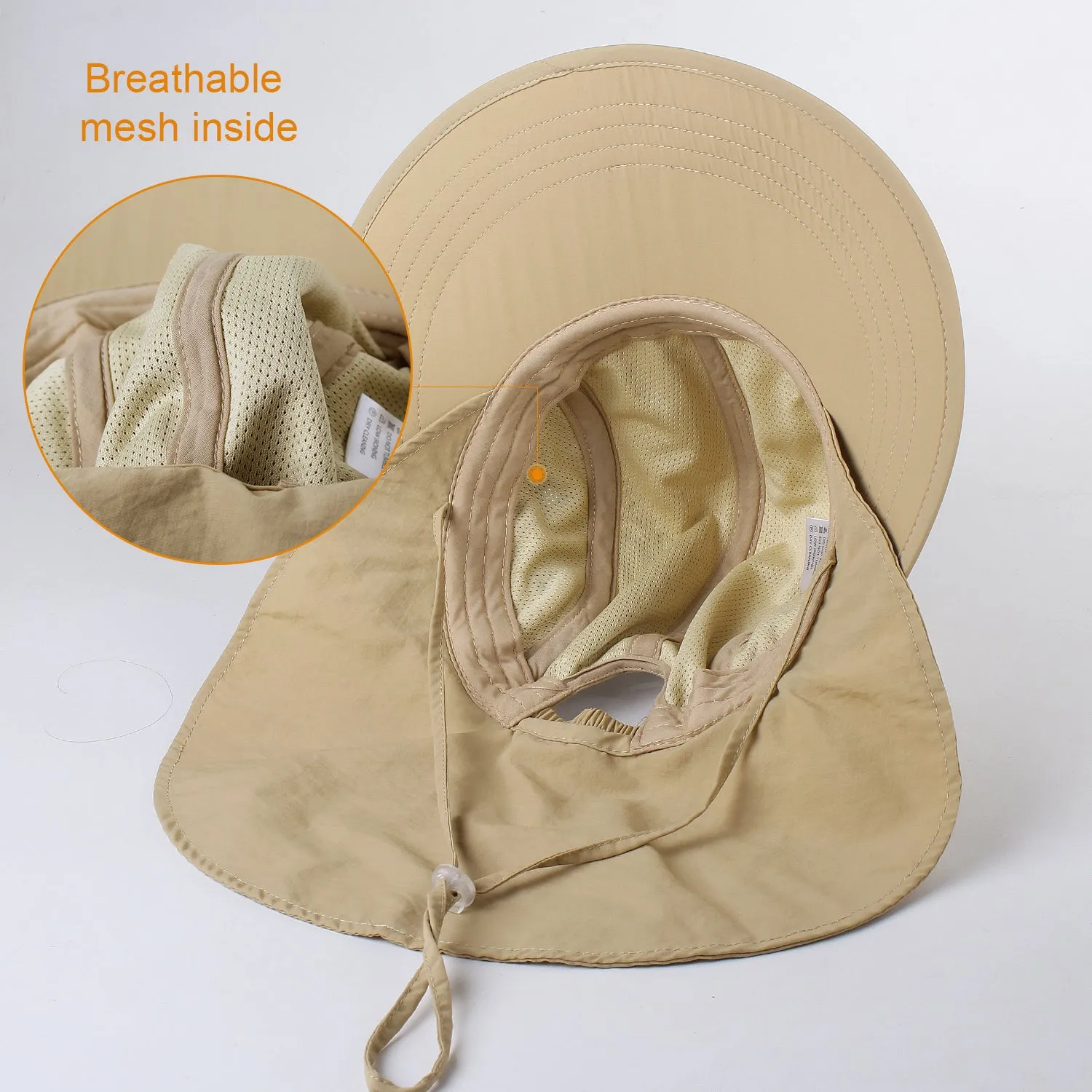 Camptrace Summer Ponytail Wide Brim Sun hat Outdoor Drop Shipping SH056