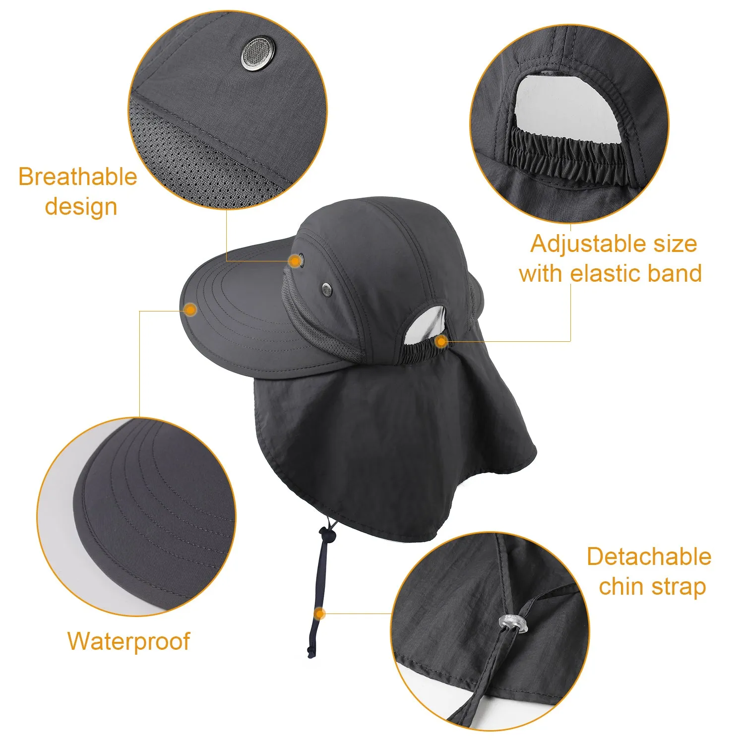 Camptrace Summer Ponytail Wide Brim Sun hat Outdoor Drop Shipping SH056