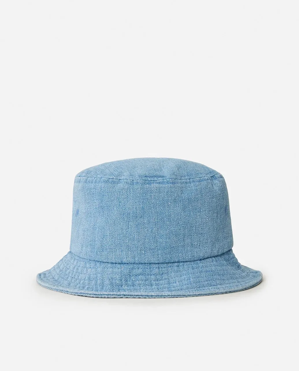 Distressed Denim Bucket Hat - Mid Blue