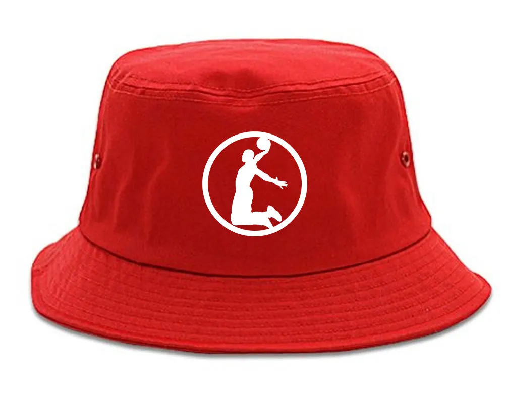 Dunk Basketball Player Circle Chest Mens Bucket Hat