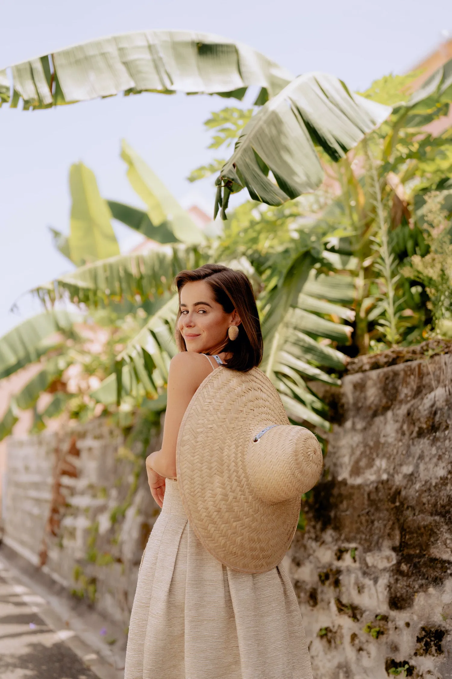 Geranium Sun Hat with Vintage Juniper Ribbon - Benefitting Bermuda National Trust