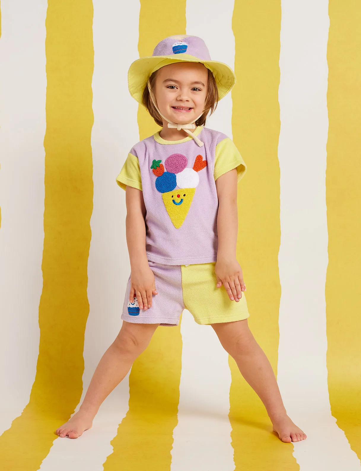 Halcyon Nights Ice Cream Terry Kids Bucket Hat