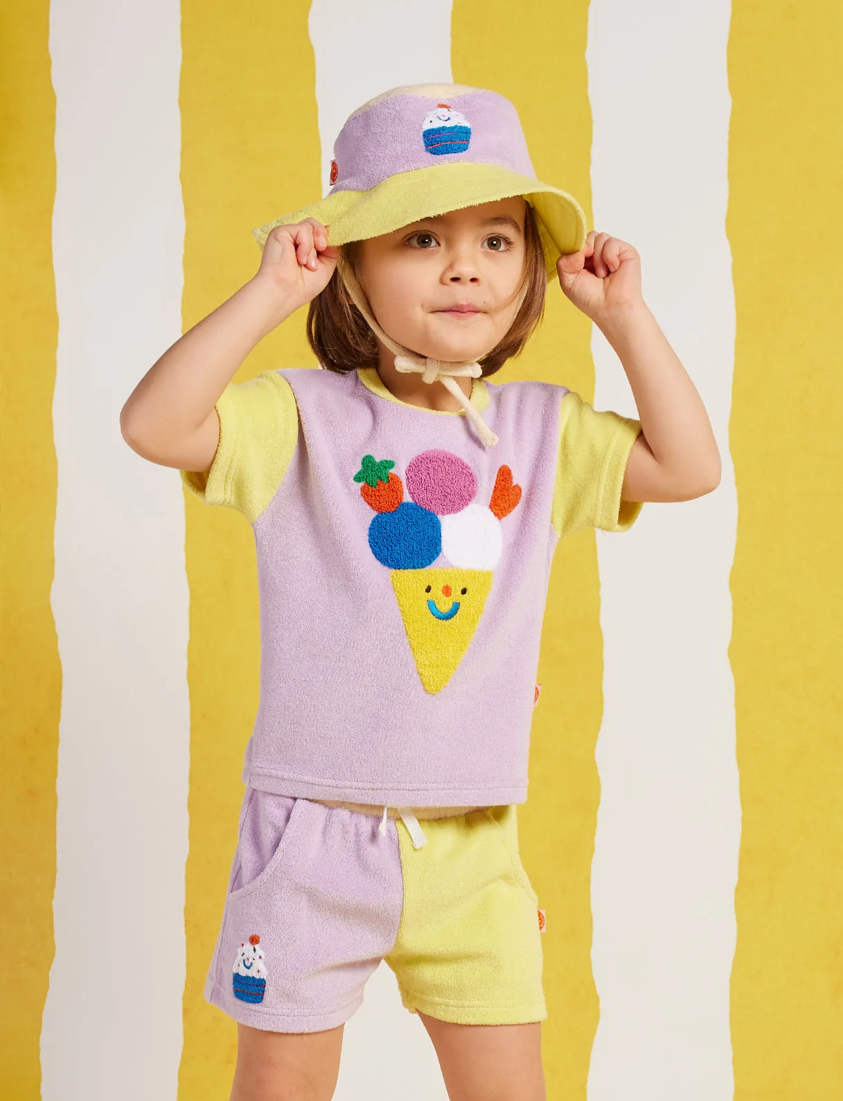 Halcyon Nights Ice Cream Terry Kids Bucket Hat