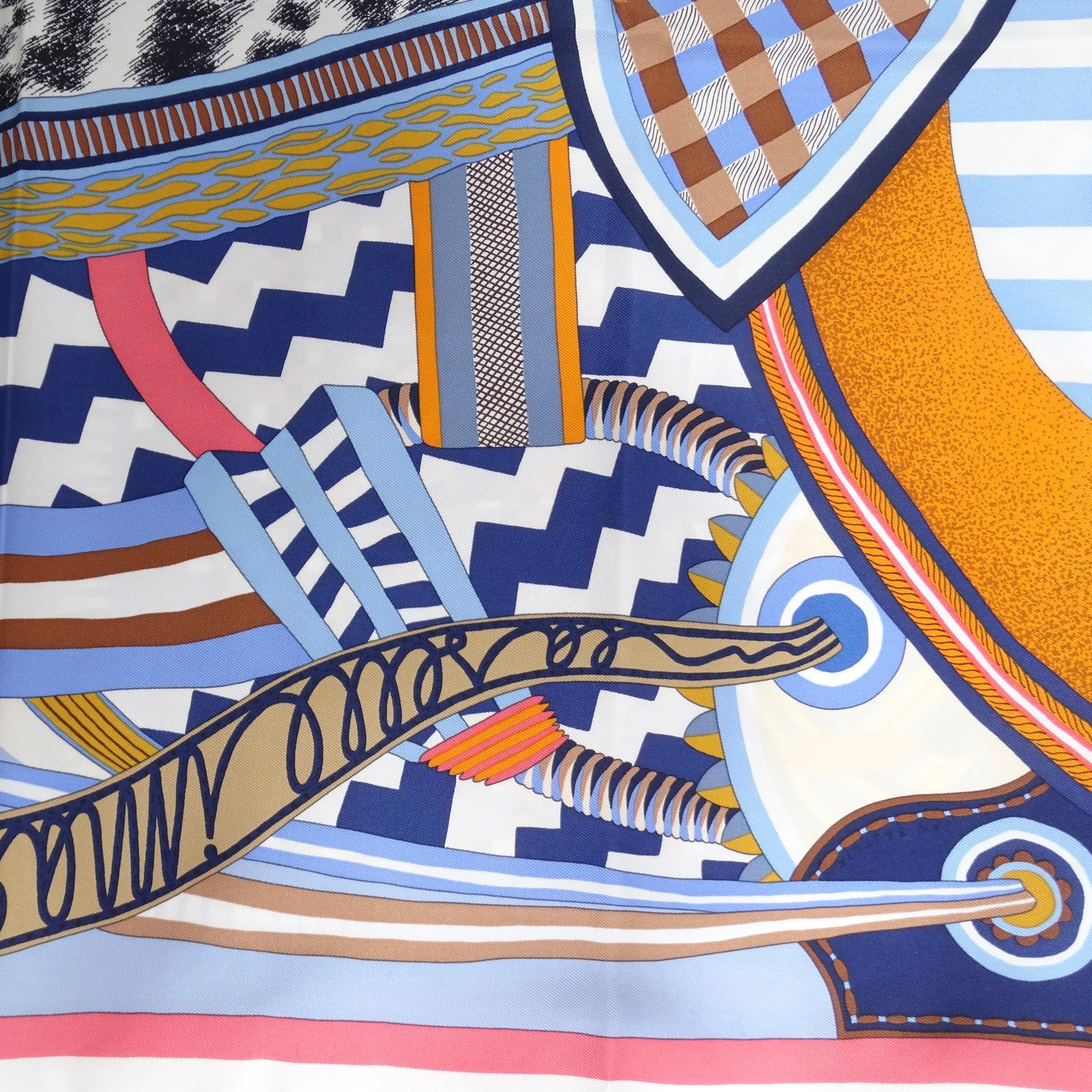 Hermes Silk Printed Poncho