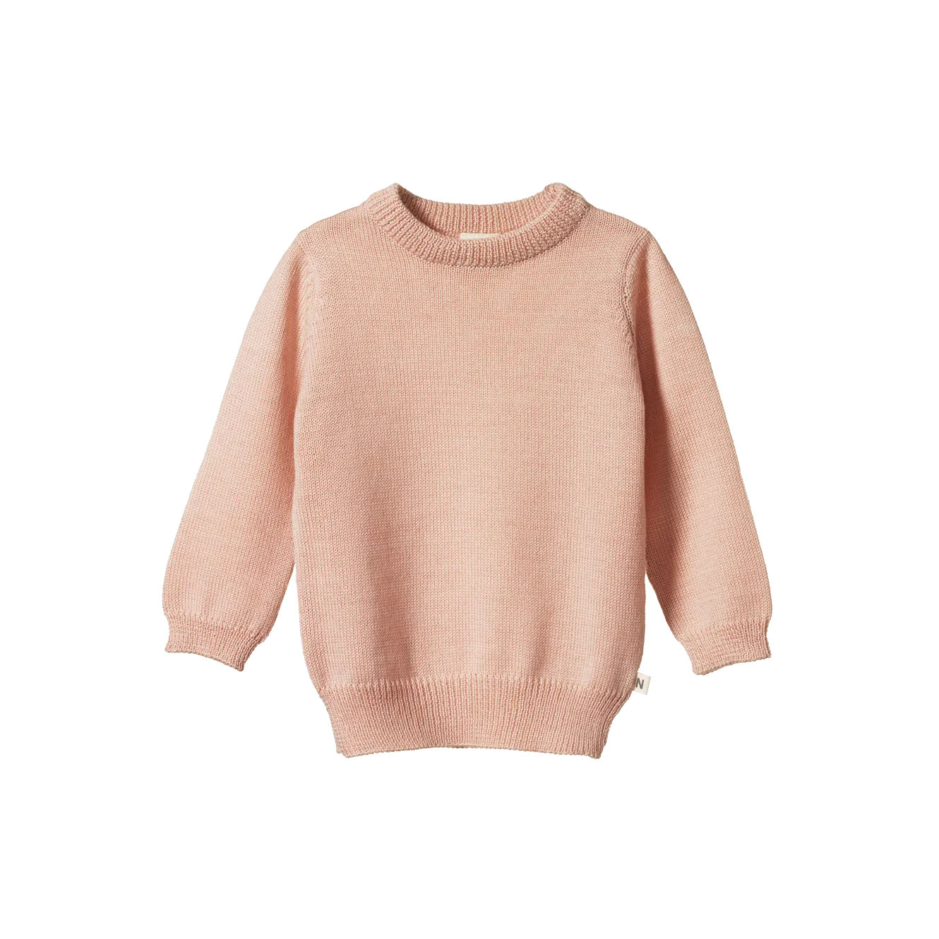 Nature Baby Merino Knit Pullover - Rose Dust