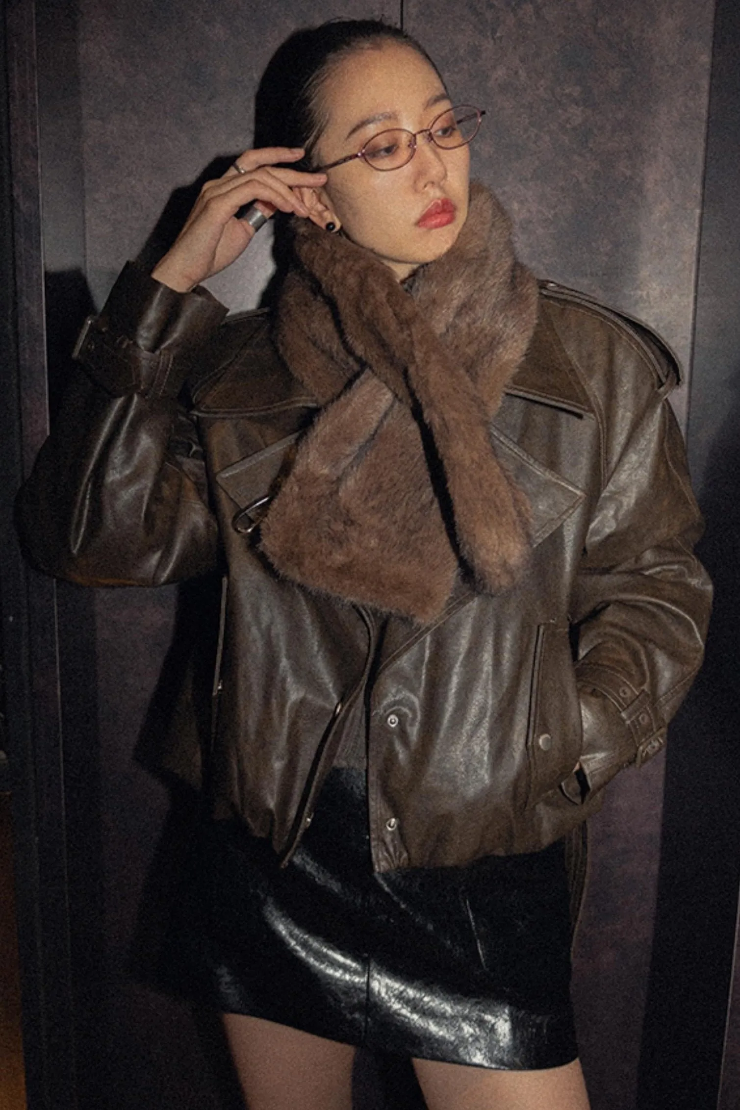 Plush Faux Fur Muffler Scarf
