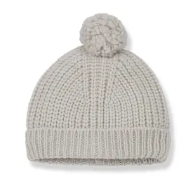 Pom-Pom Beanie in Oatmeal