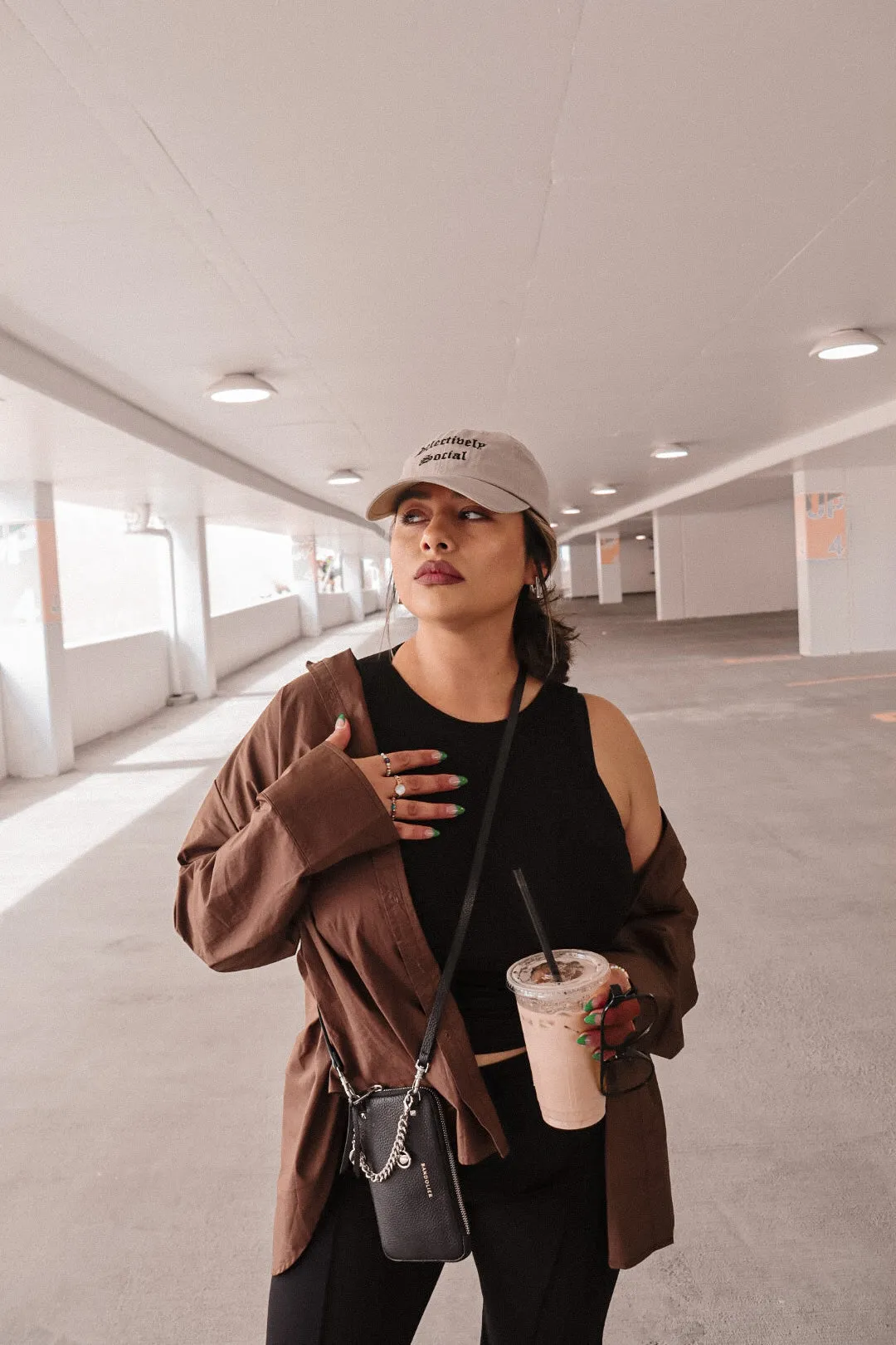 selectively social embroidered cap