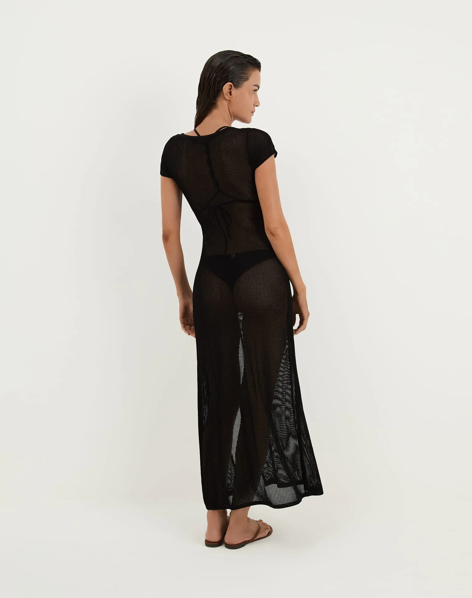 Sylvie Long Cover Up - Black