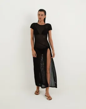 Sylvie Long Cover Up - Black
