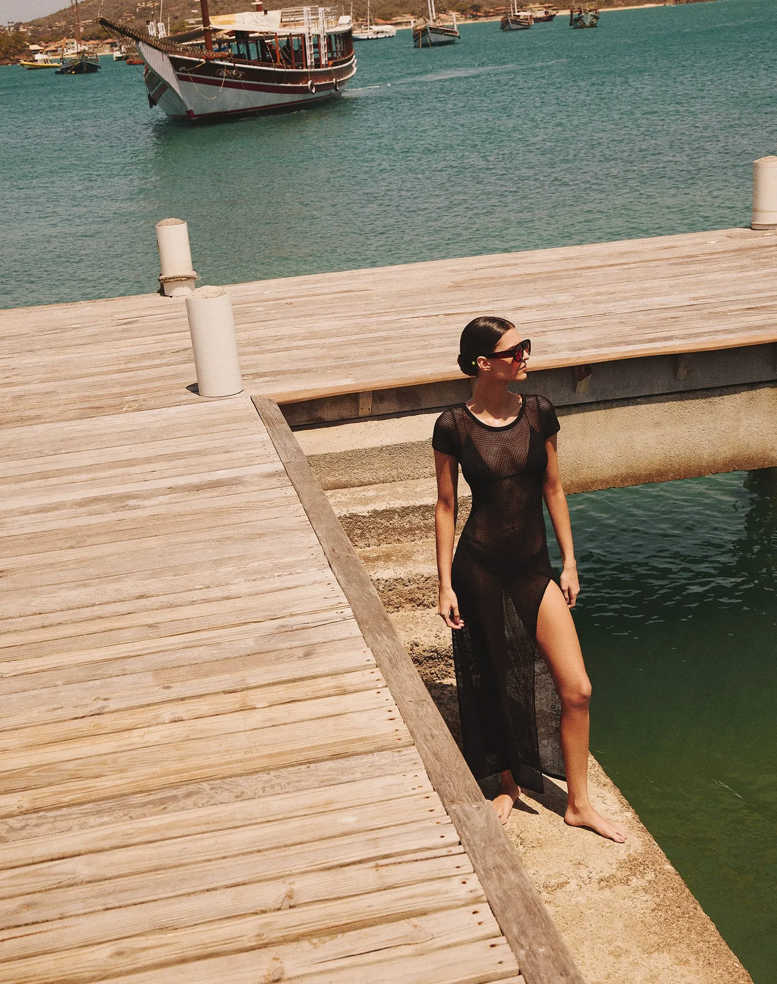 Sylvie Long Cover Up - Black