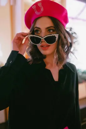 The Texas Beret in Hot Pink