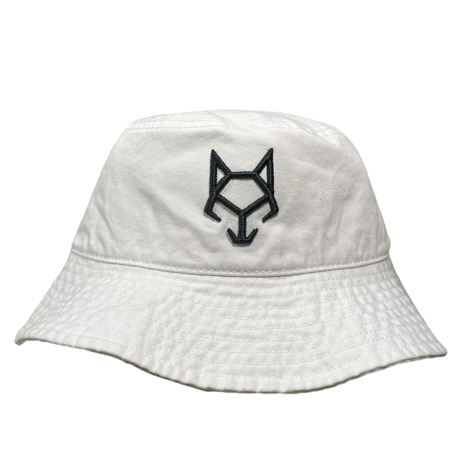 White & Black Logo Bucket Hat