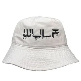 White & Black Logo Bucket Hat